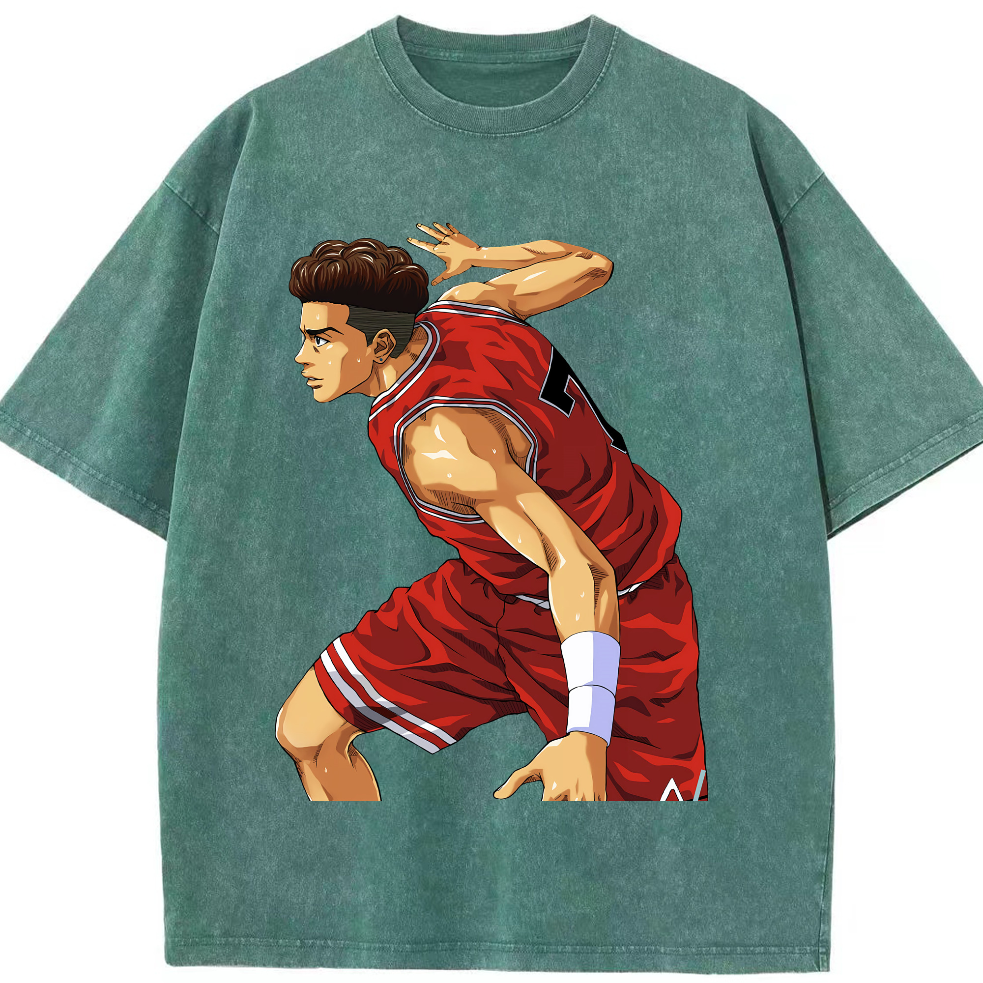 （画像用） SLAM DUNK／スラムダンク 綿100% ヴィンテージ風 半袖Tシャツ（フロントプリント）